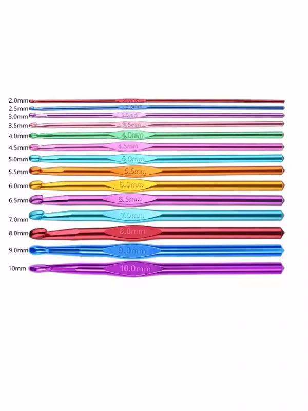 Aluminum crochet hooks